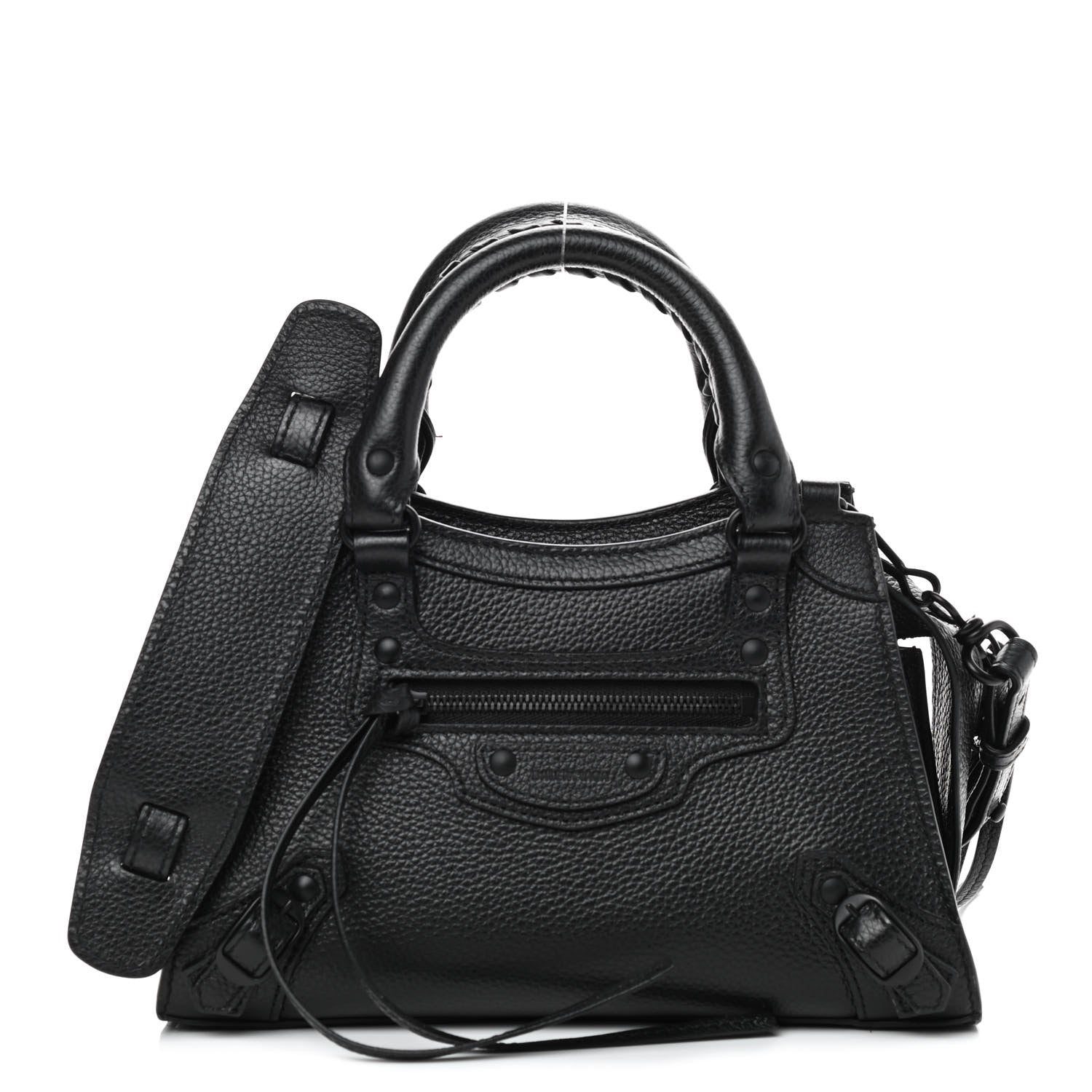 Balenciaga Grained Calfskin Neo Classic Black Hardware Mini City Black 1 of 10