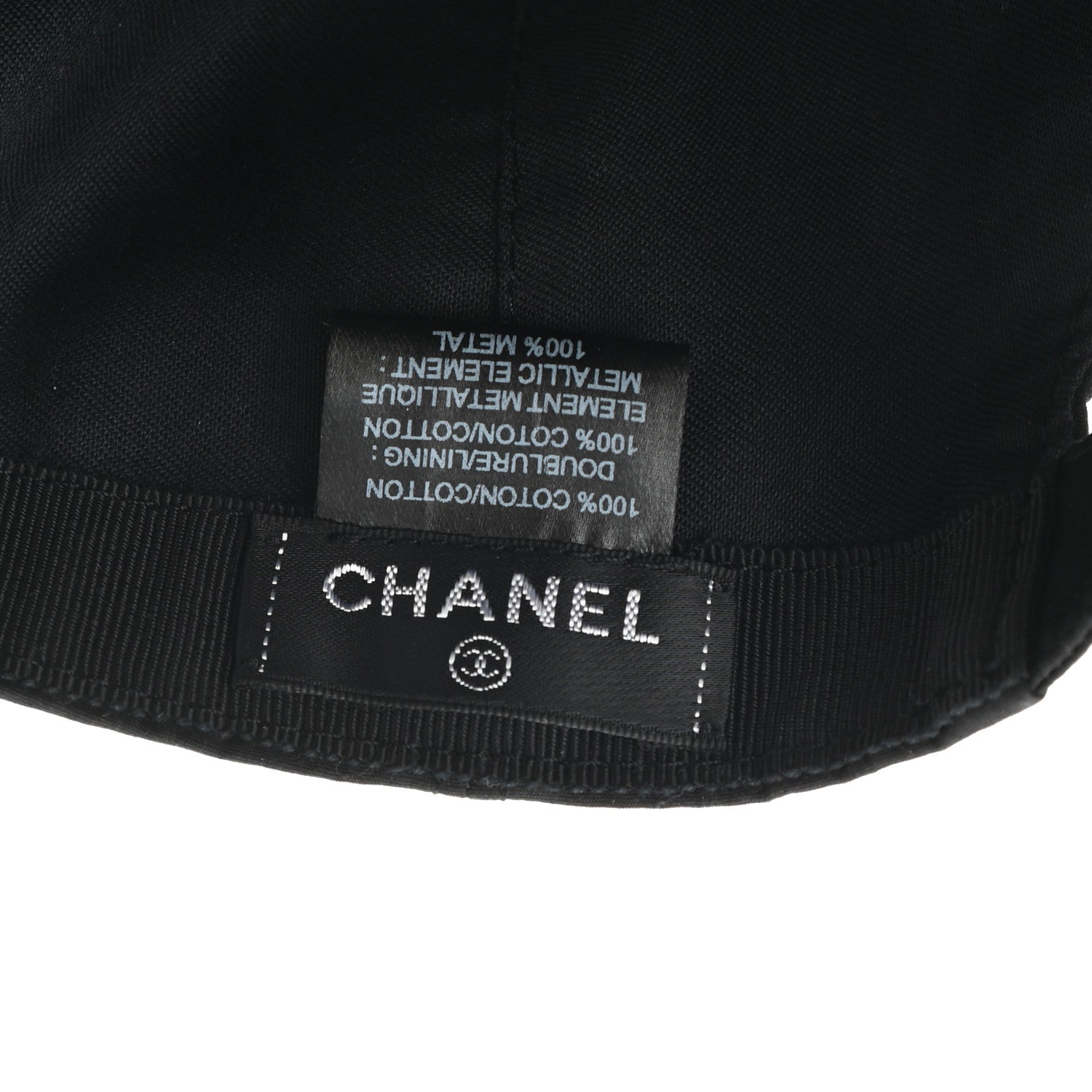 Chanel Cotton CC Cap Hat Black 8 of 10