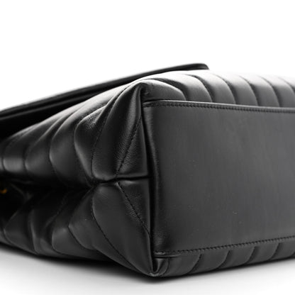 Saint Laurent Calfskin Y Quilted Monogram Medium Loulou Chain Satchel Black 9 of 13