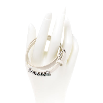 Christian Dior Calfskin J'adior Double Bracelet White Torquoise 2 of 5