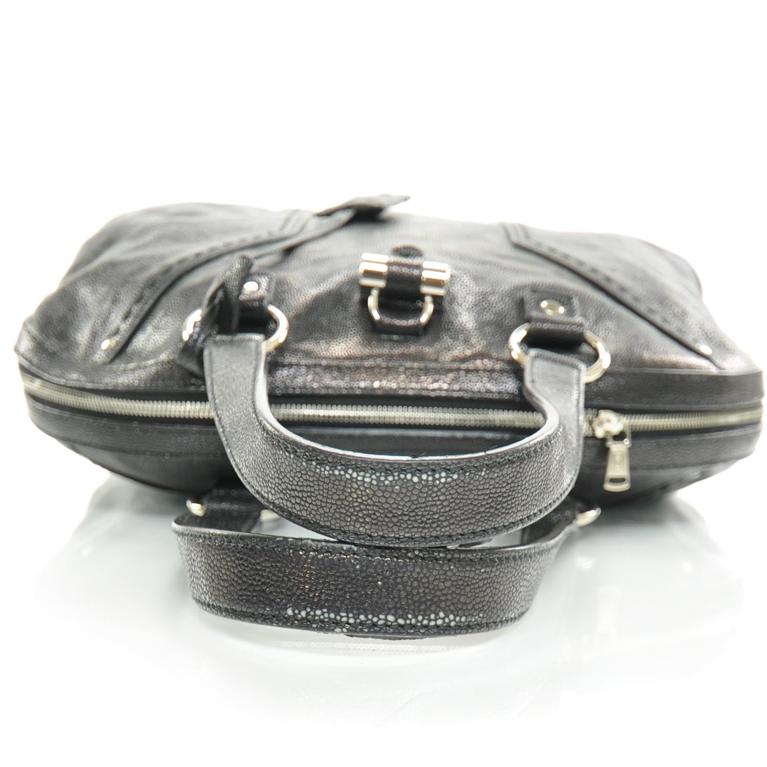 Saint Laurent Stingray Printed Leather Oversized Muse 5 of 10