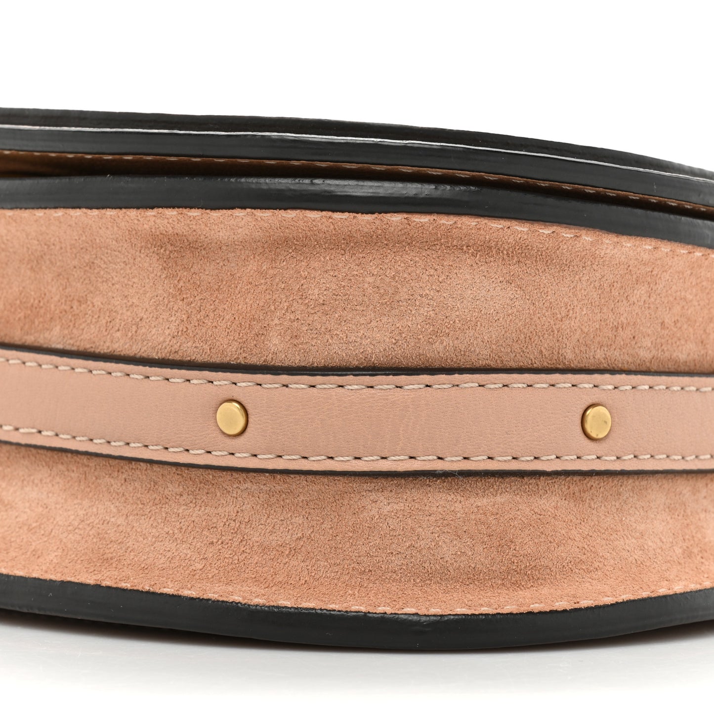 Calfskin Suede Small Nile Bracelet Bag Biscotti Beige