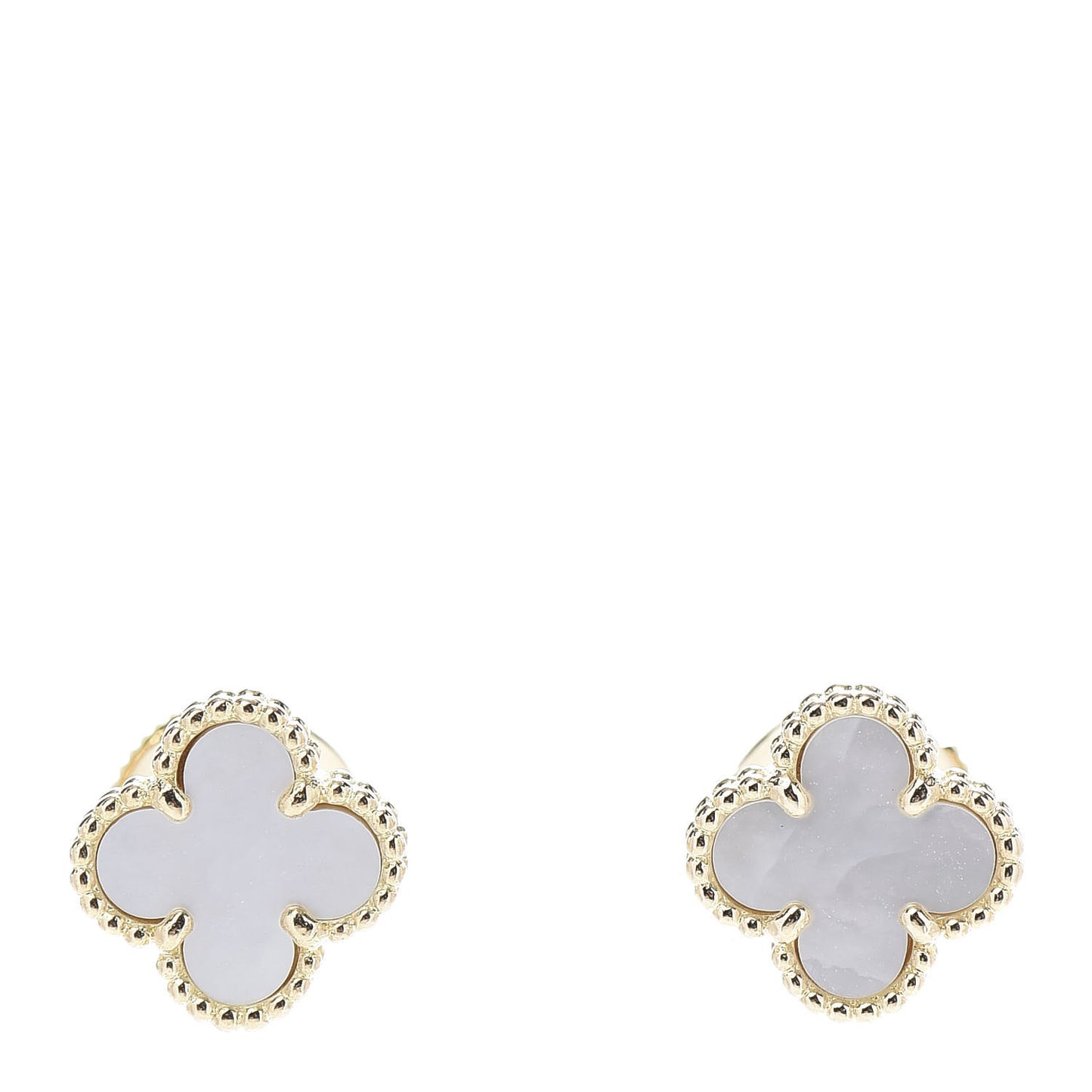 18K Yellow Gold Mother of Pearl Sweet Alhambra Earrings