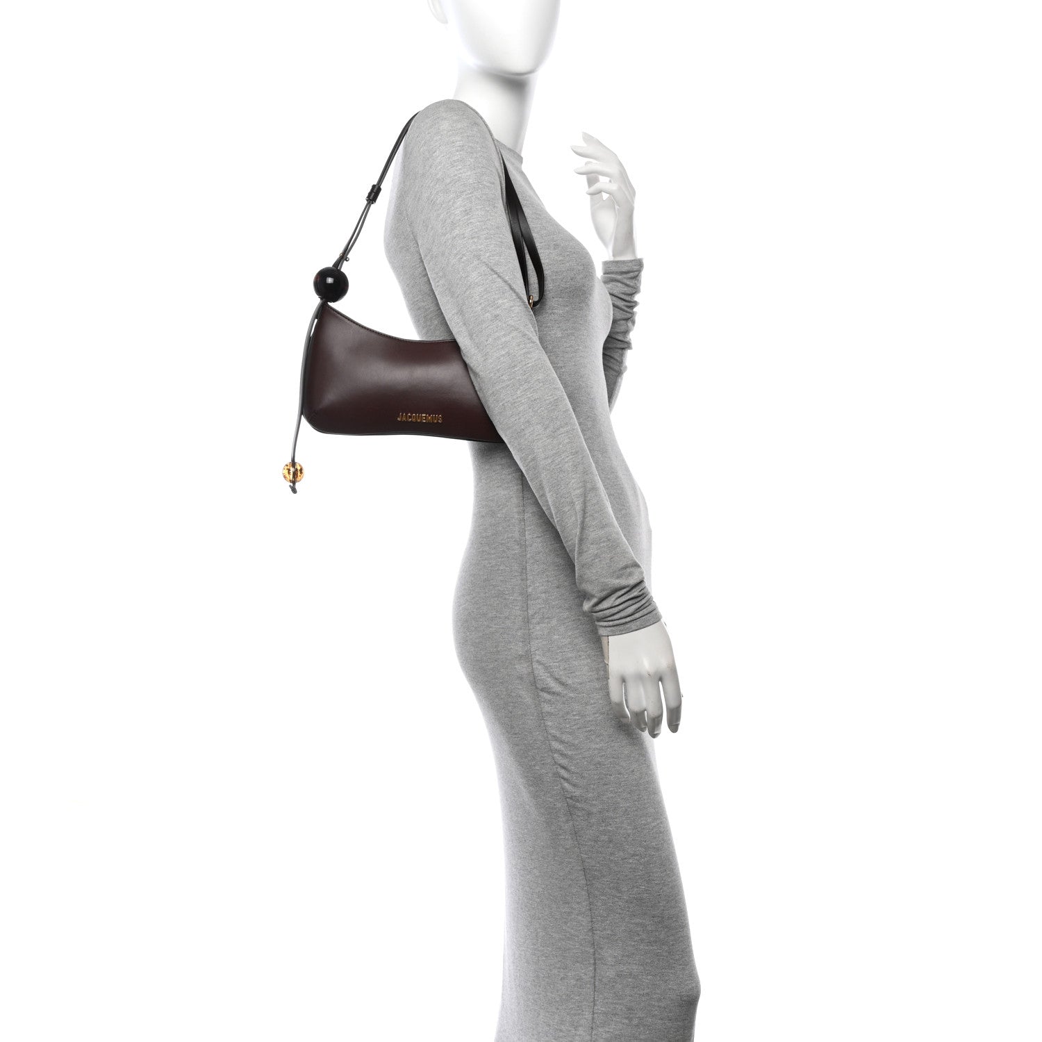 Jacquemus Smooth Calfskin Le Bisou Medium Brown 2 of 9