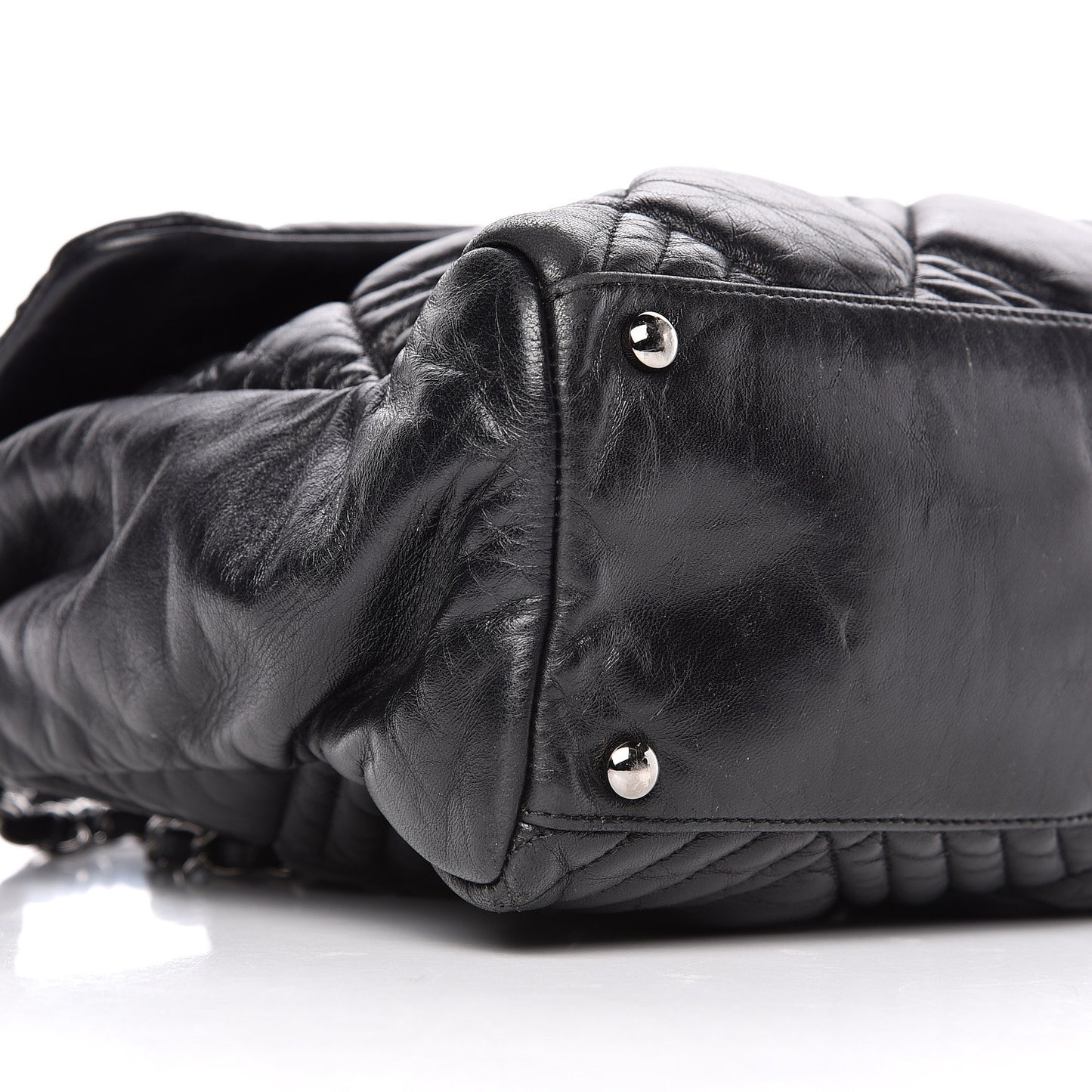 Lambskin In and Out XL Maxi Flap Black