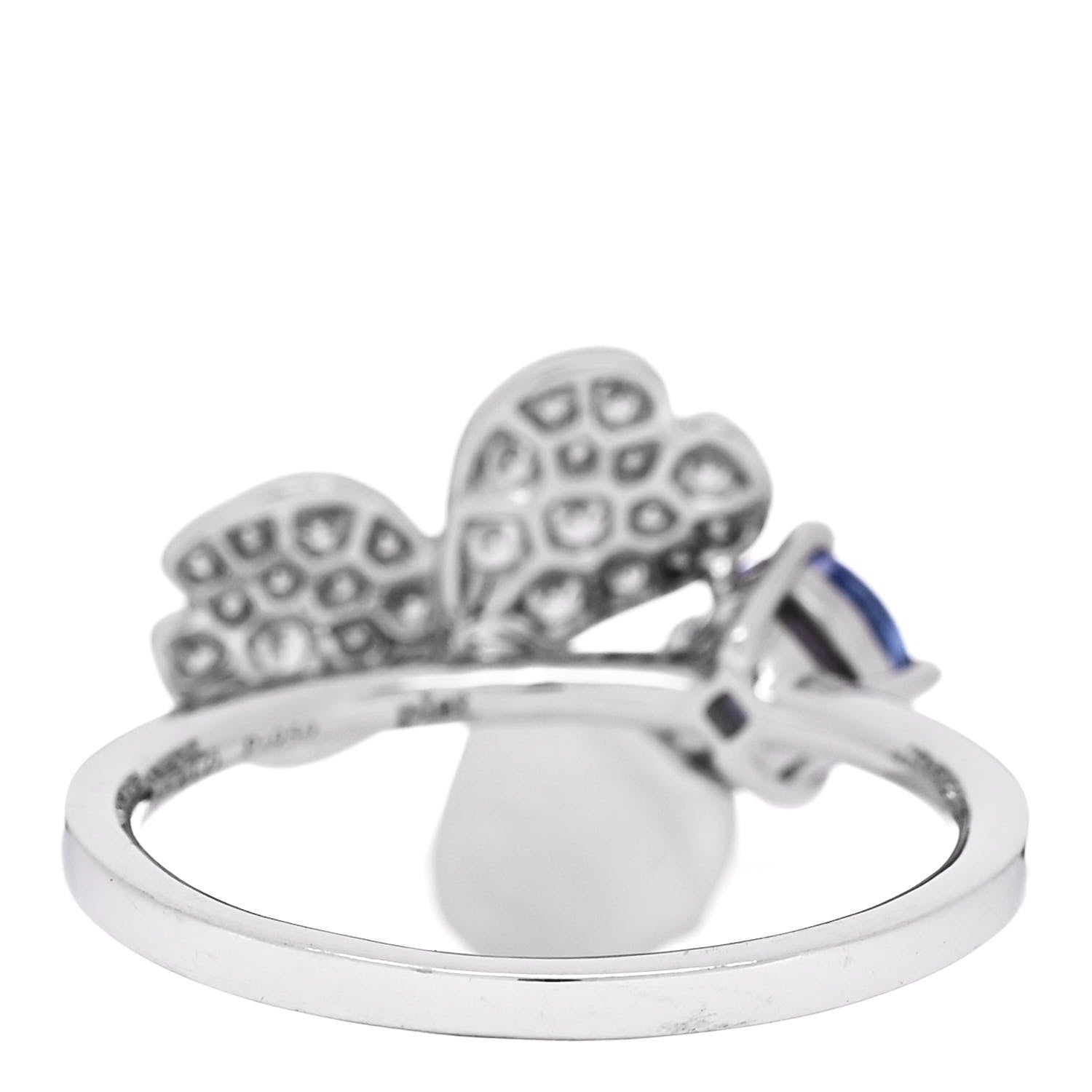 Tiffany Platinum Diamond Tanzanite Paper Flowers Ring 52 6 4 of 6
