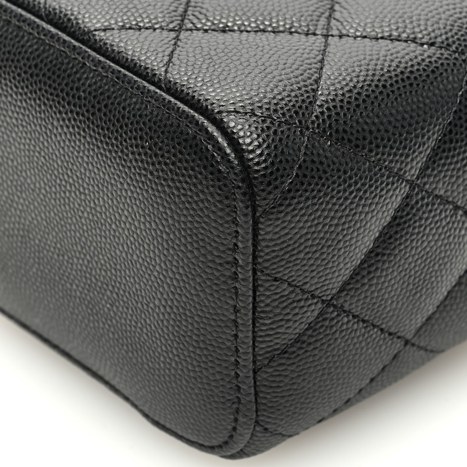Chanel Caviar Quilted Mini Vanity Case With Chain Black 10 of 11