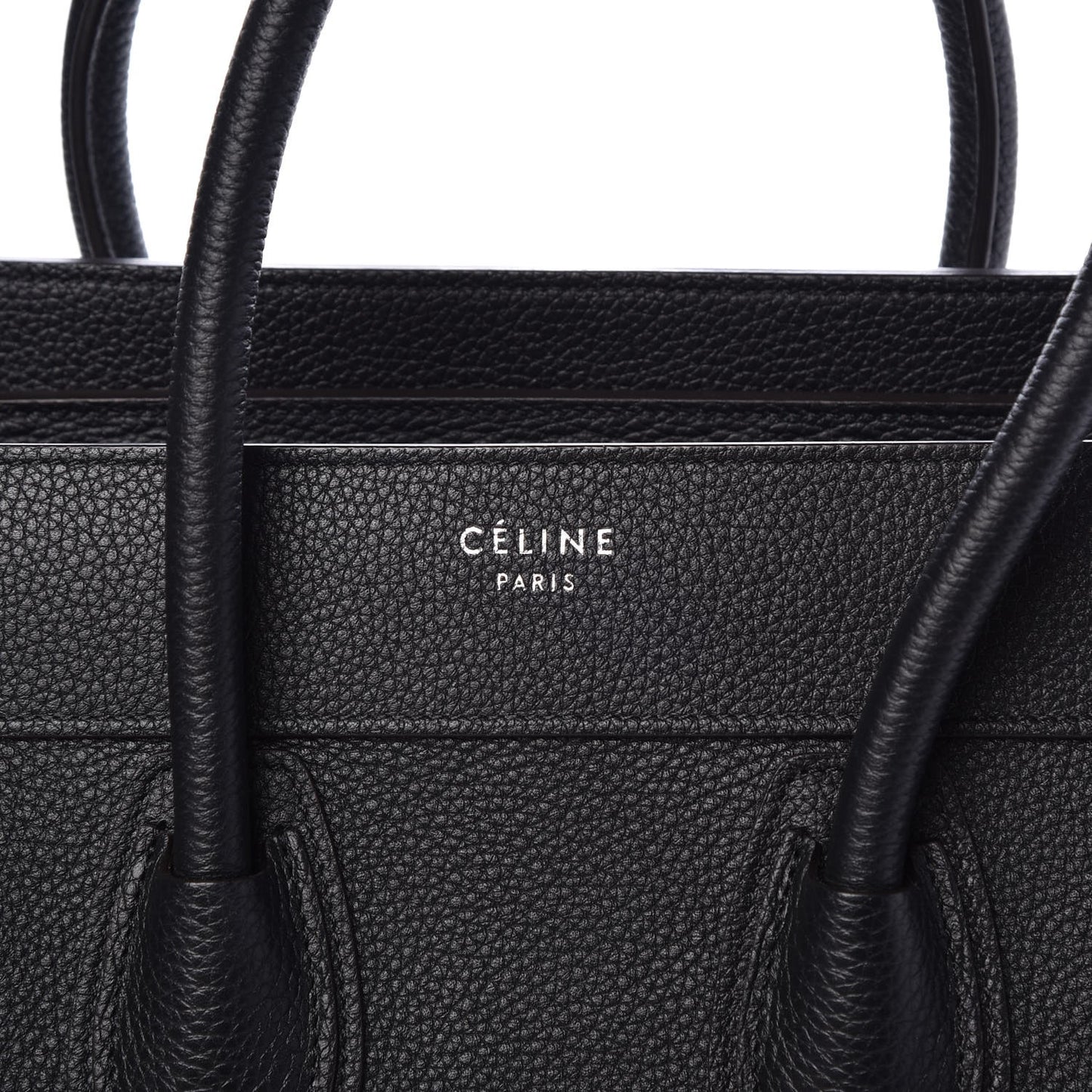 Drummed Calfskin Micro Luggage Black