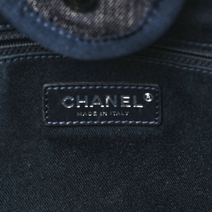 Chanel Denim Medium Deauville Tote Dark Blue 6 of 9