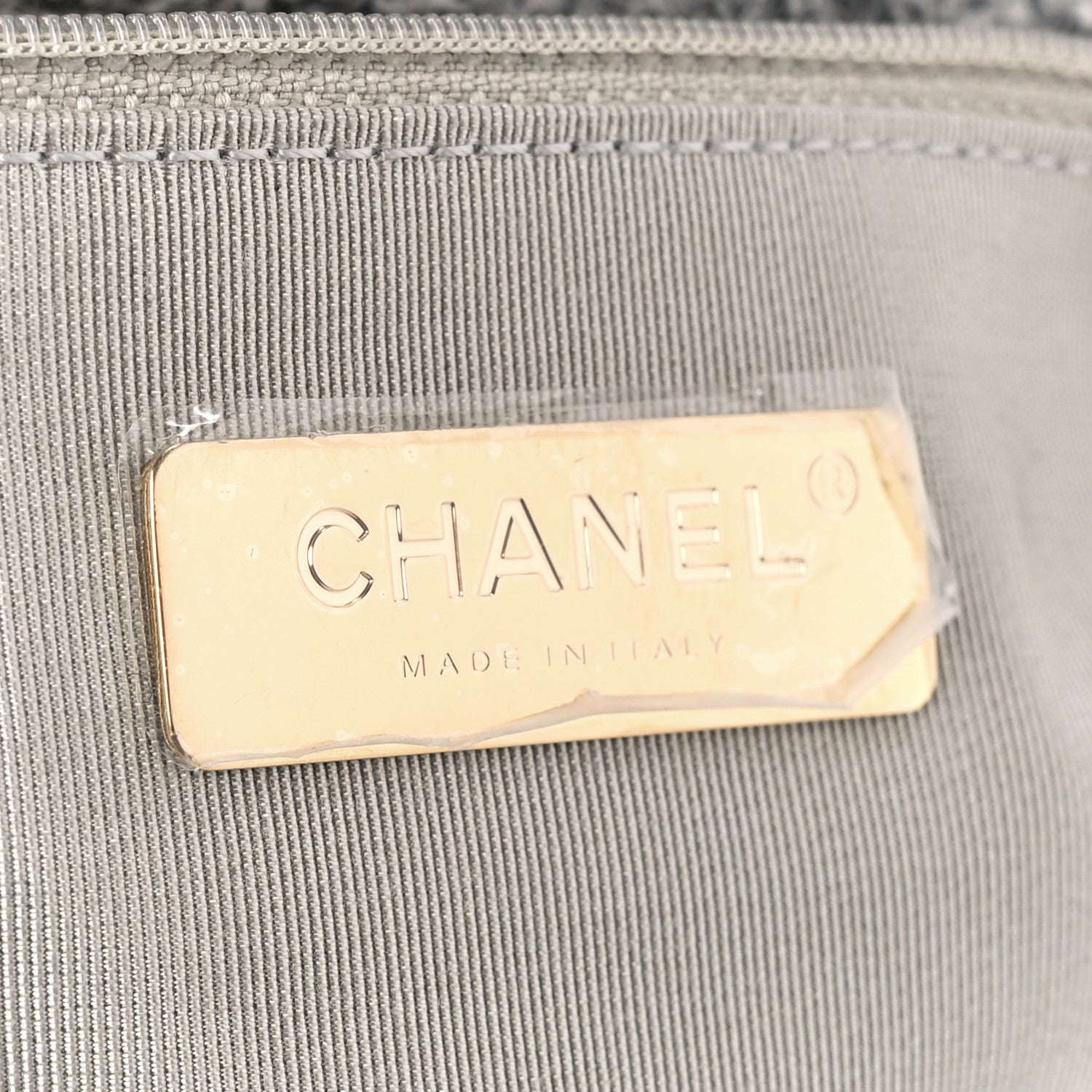 Chanel Tweed Quilted Medium Chanel 19 Flap Grey Ecru 6 of 10