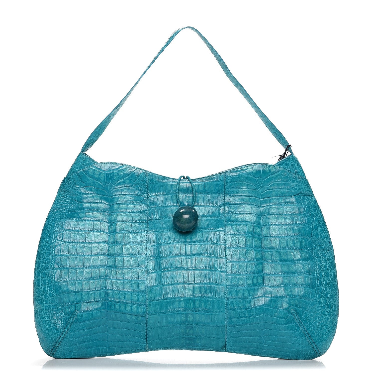 Nancy Gonzalez Crocodile Hobo Turquoise 1 of 9