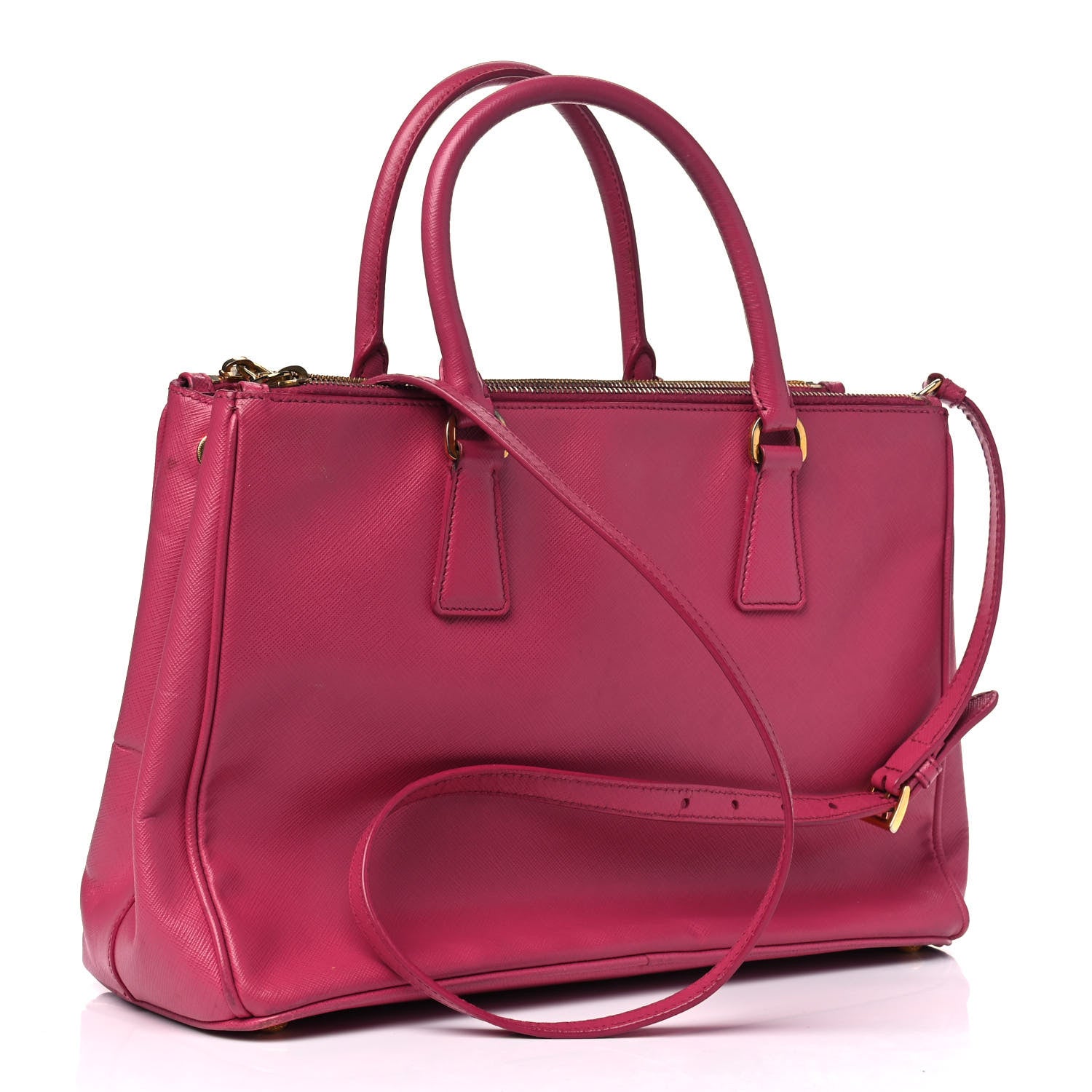 Prada Saffiano Large Galleria Double Zip Tote Peonia 2 of 14