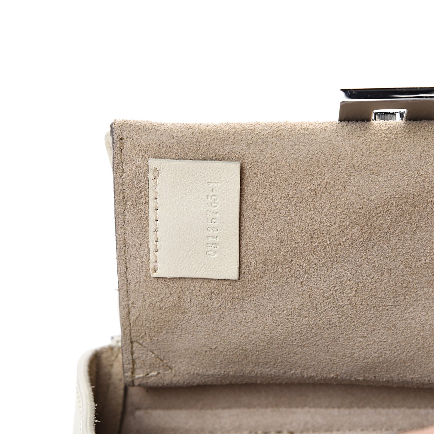 Calfskin Quilted Mini Drew Bijou Shoulder Bag Natural White