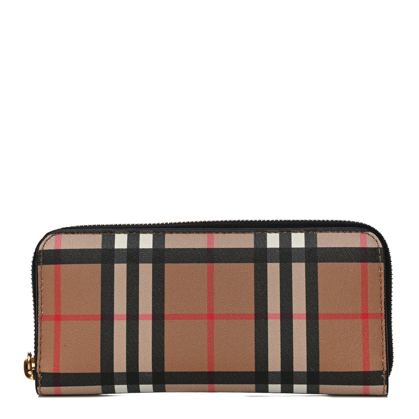 Vintage Check Elmore Zip Around Wallet Black