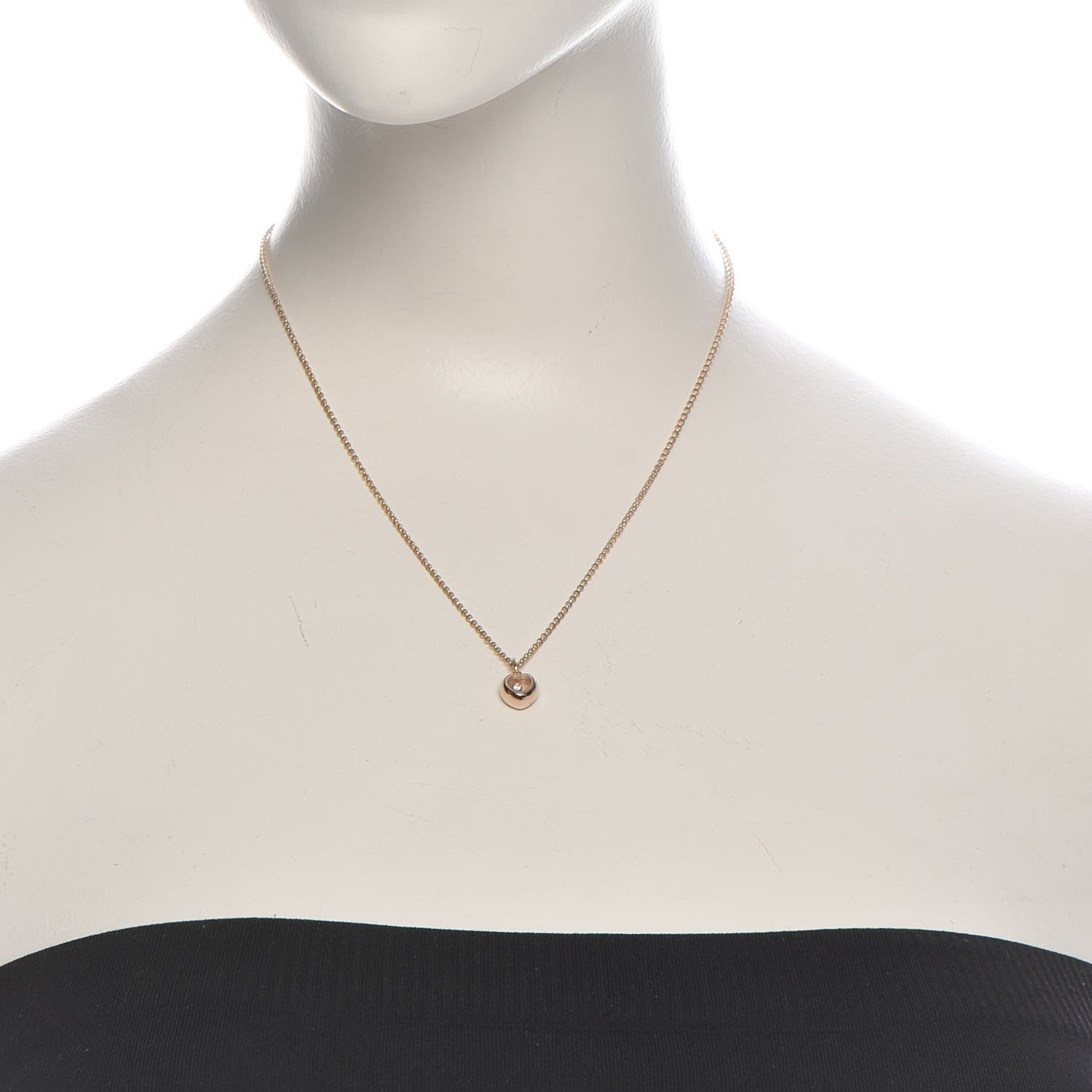 Chopard 18K Pink Gold Happy Diamonds Heart Pendant Necklace 2 of 8