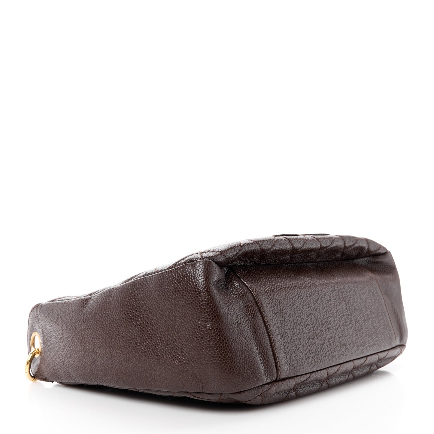 Caviar Quilted Timeless CC Shoulder Bag Brown