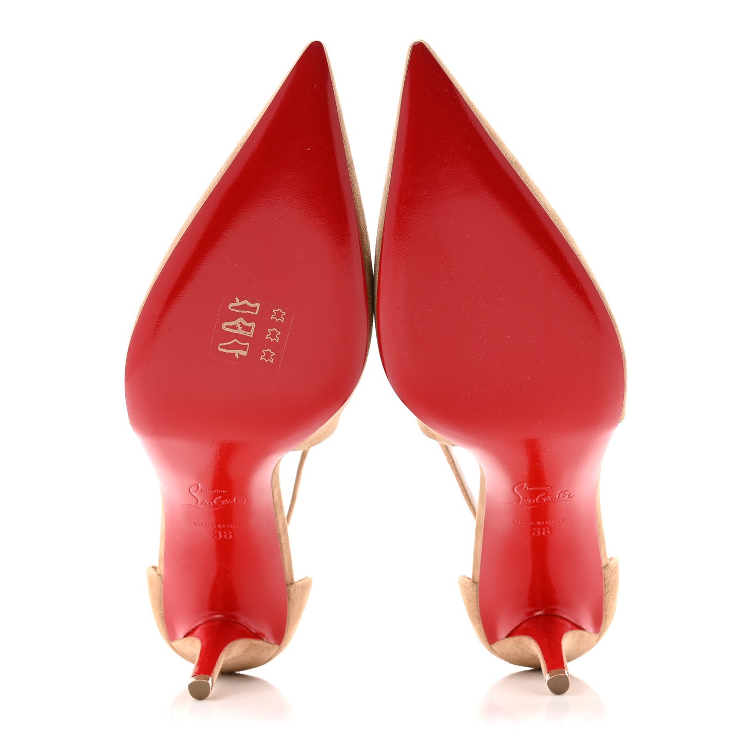 Veau Velours Cut Out Apostrophatoric 80 Pumps 38 Tan