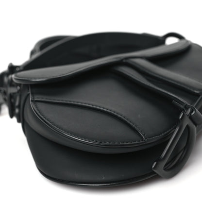 Christian Dior Ultra Matte Calfskin Mini Saddle Bag With Strap Black 9 of 10