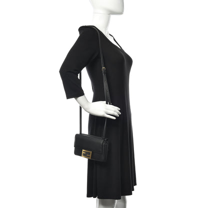 Fendi Vitello Grace Matte Duo Baguette Black 2 of 11