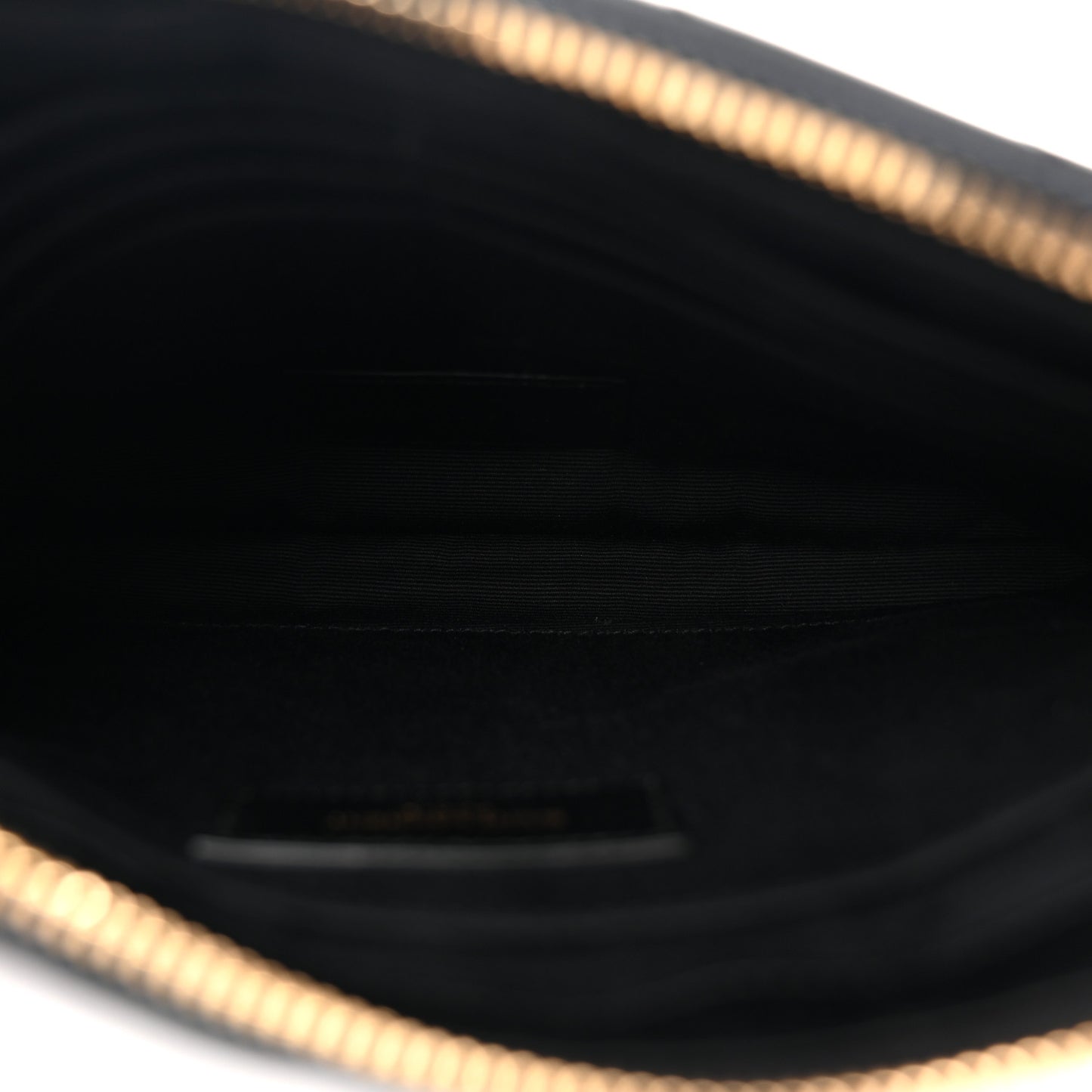 Calfskin Matelasse Chevron Monogram A5 Wristlet Black