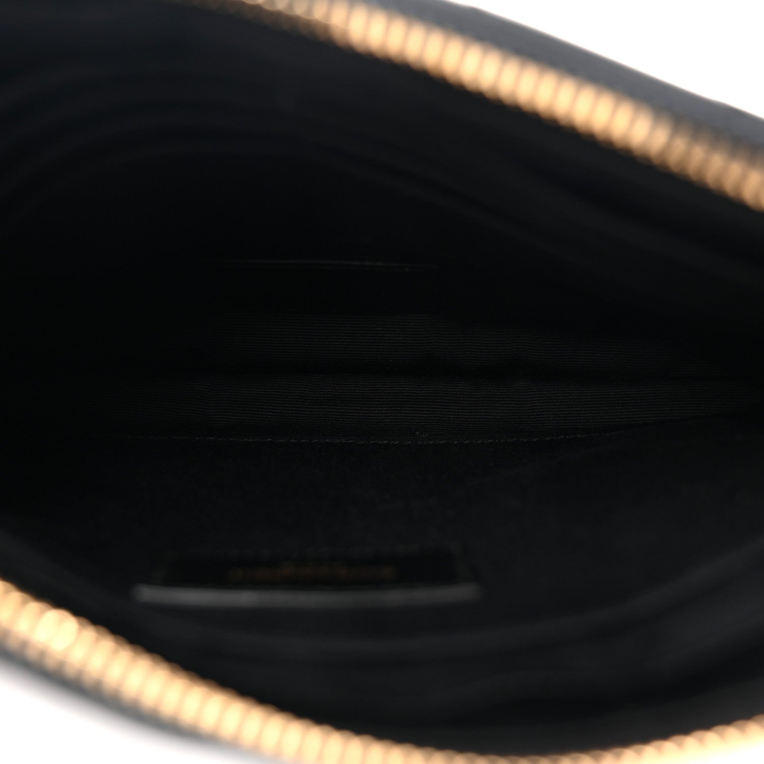 Saint Laurent Calfskin Matelasse Chevron Monogram A5 Wristlet Black 5 of 7