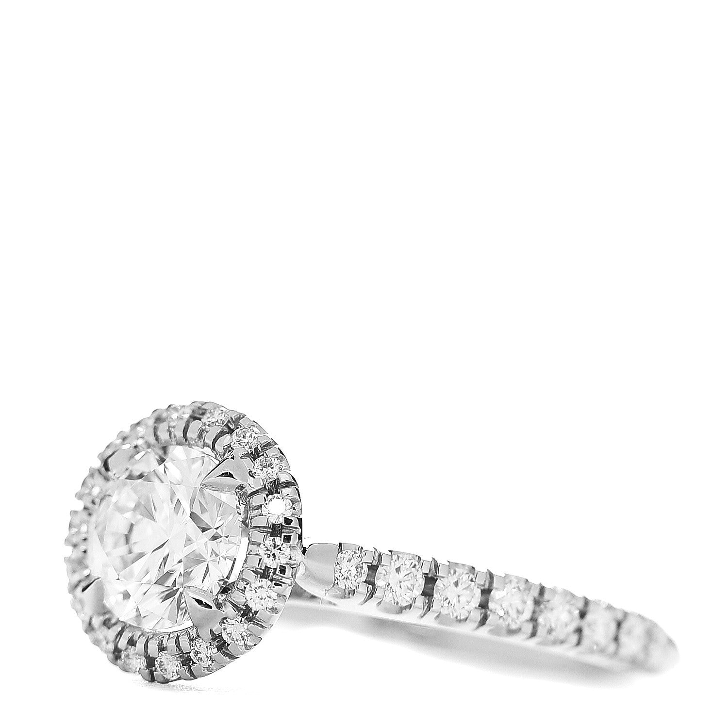 Cartier Platinum Diamond .90ct Destinee Engagement Ring 52 6 2 of 5