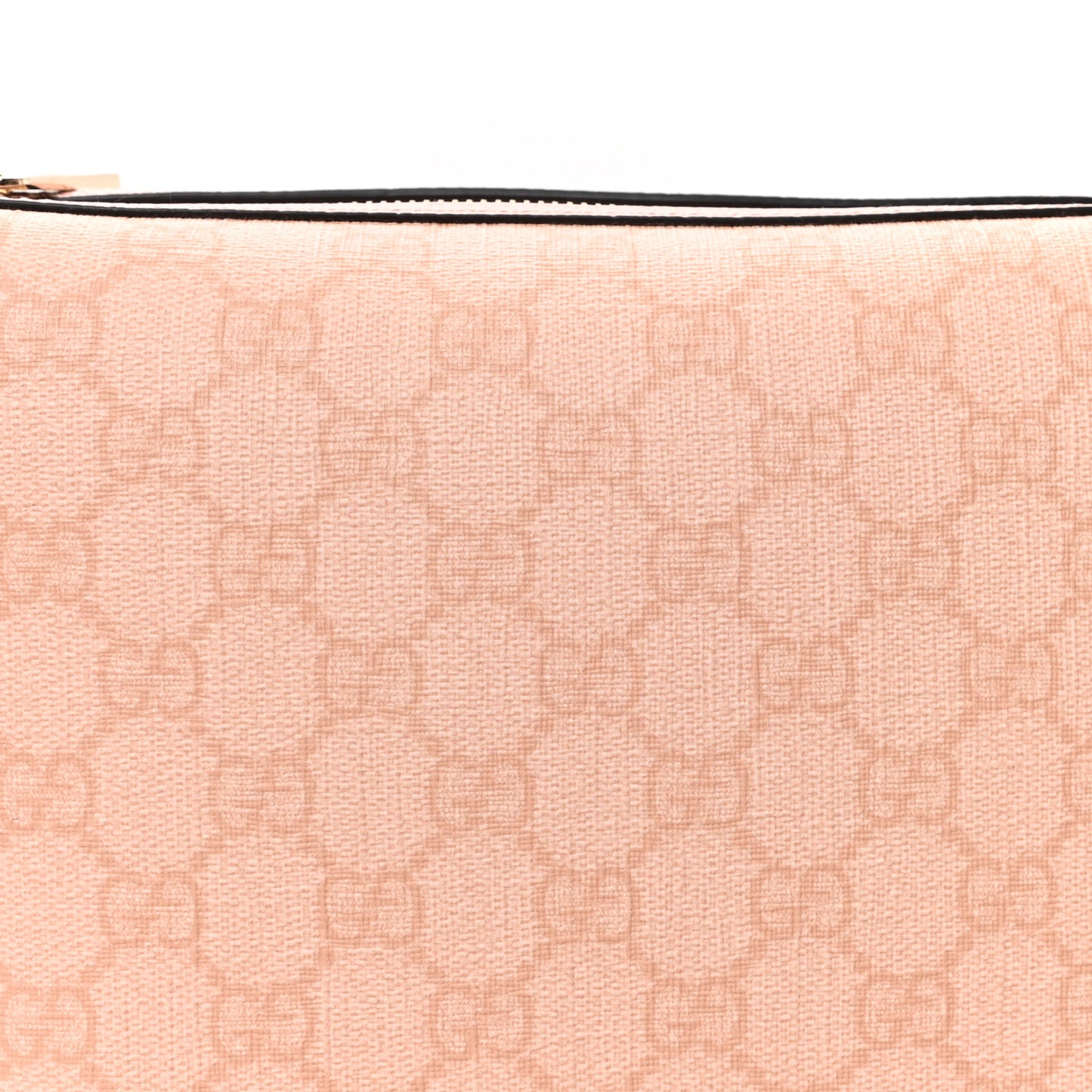 GG Supreme Monogram Textured Calfskin Web Super Mini Ophidia Shoulder Bag Pink