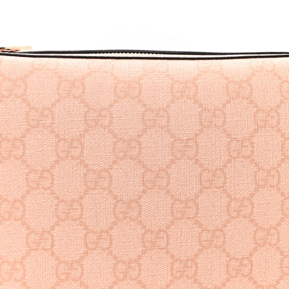 Gucci GG Supreme Monogram Textured Calfskin Web Super Mini Ophidia Shoulder Bag Pink 8 of 11