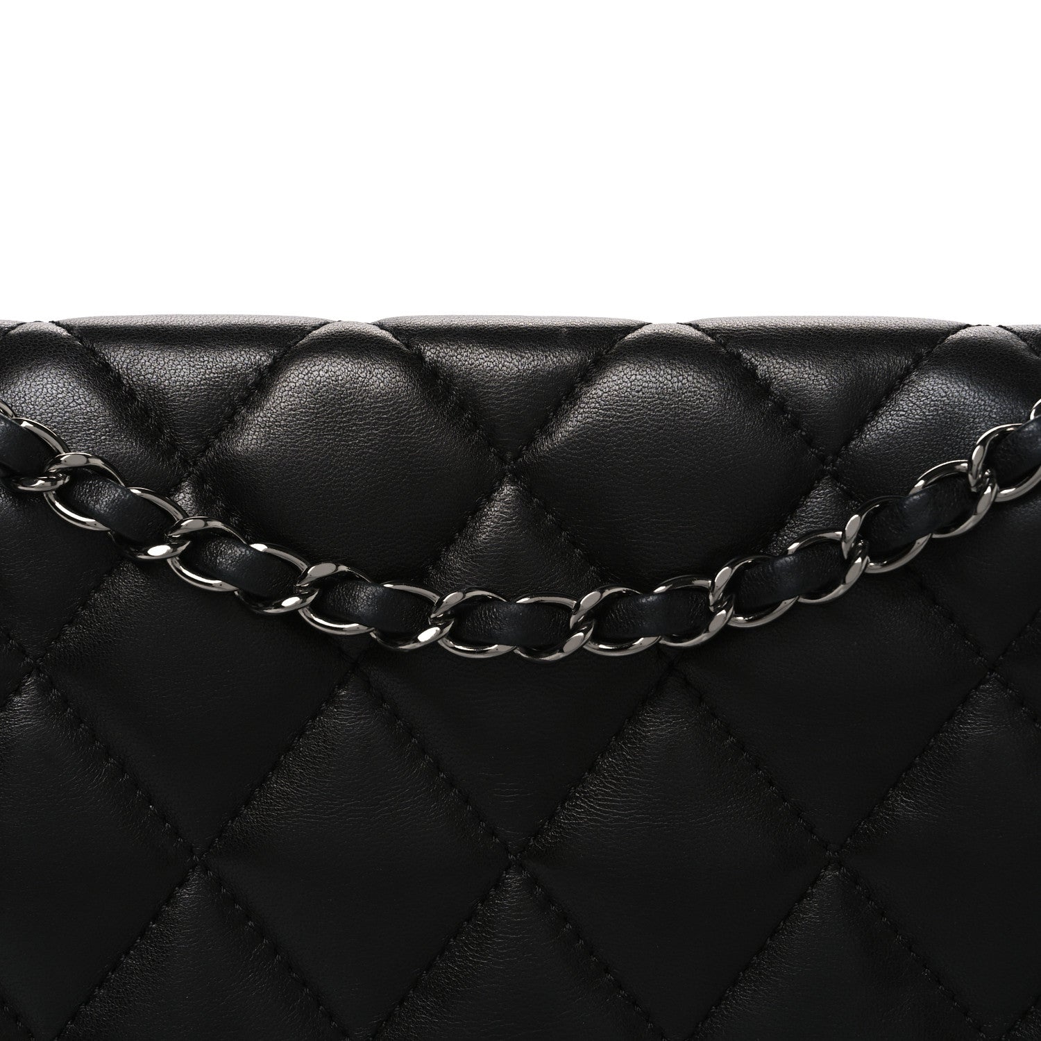 Chanel Lambskin Quilted Jumbo 3 Flap Black 8 of 10