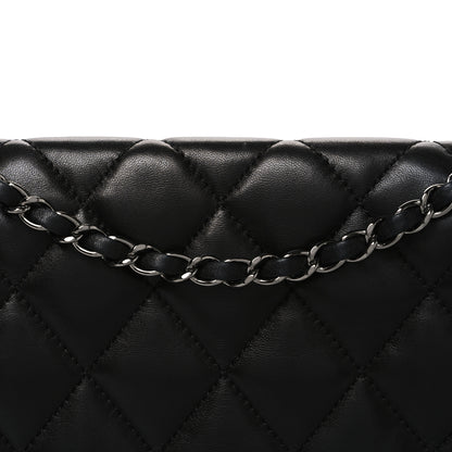 Chanel Lambskin Quilted Jumbo 3 Flap Black 8 of 10