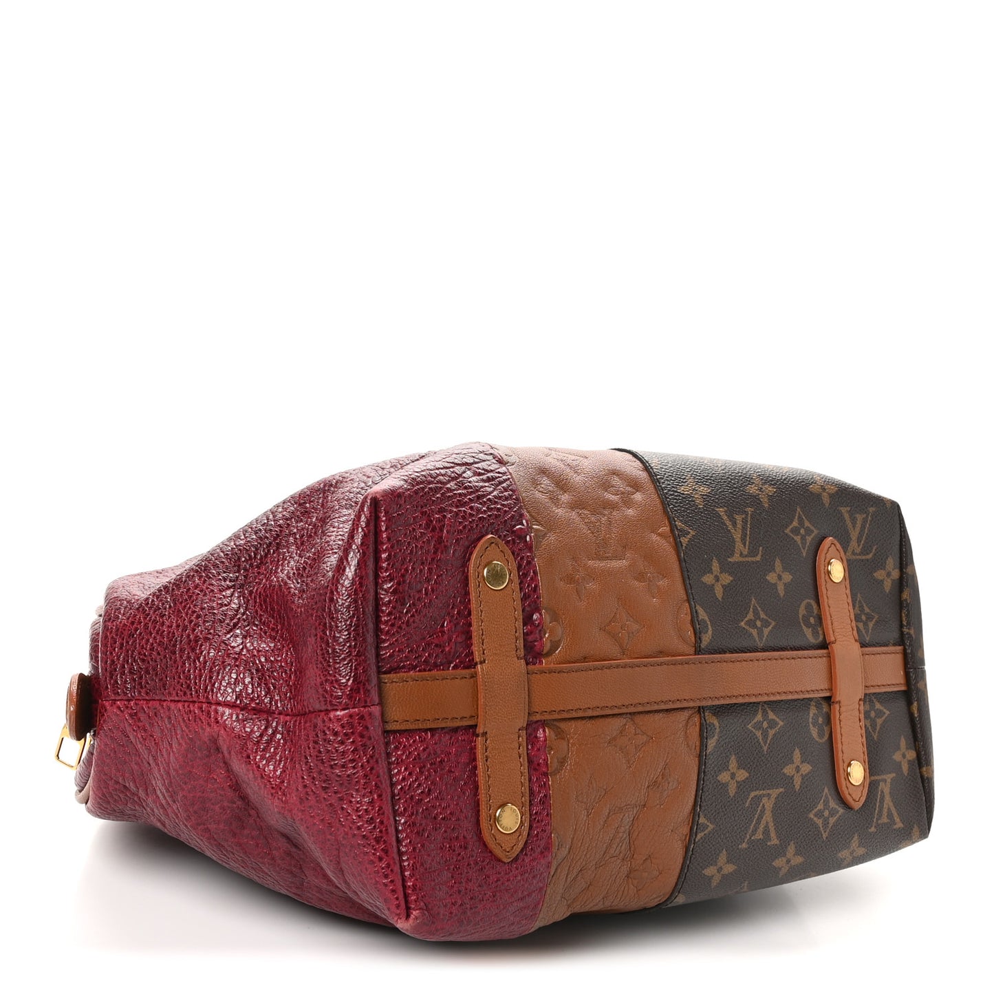 Monogram Stripes Medium Bag Bordeaux