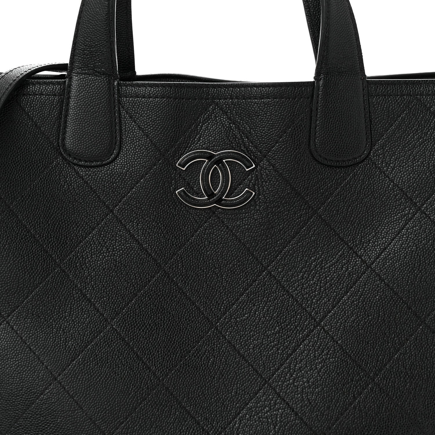 Chanel Caviar Stitched Medium Lady Coco Shopping Tote Black 8 of 12