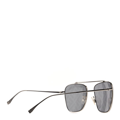 Fendi Metal Aviator Sunglasses FF0406/S Silver 3 of 7