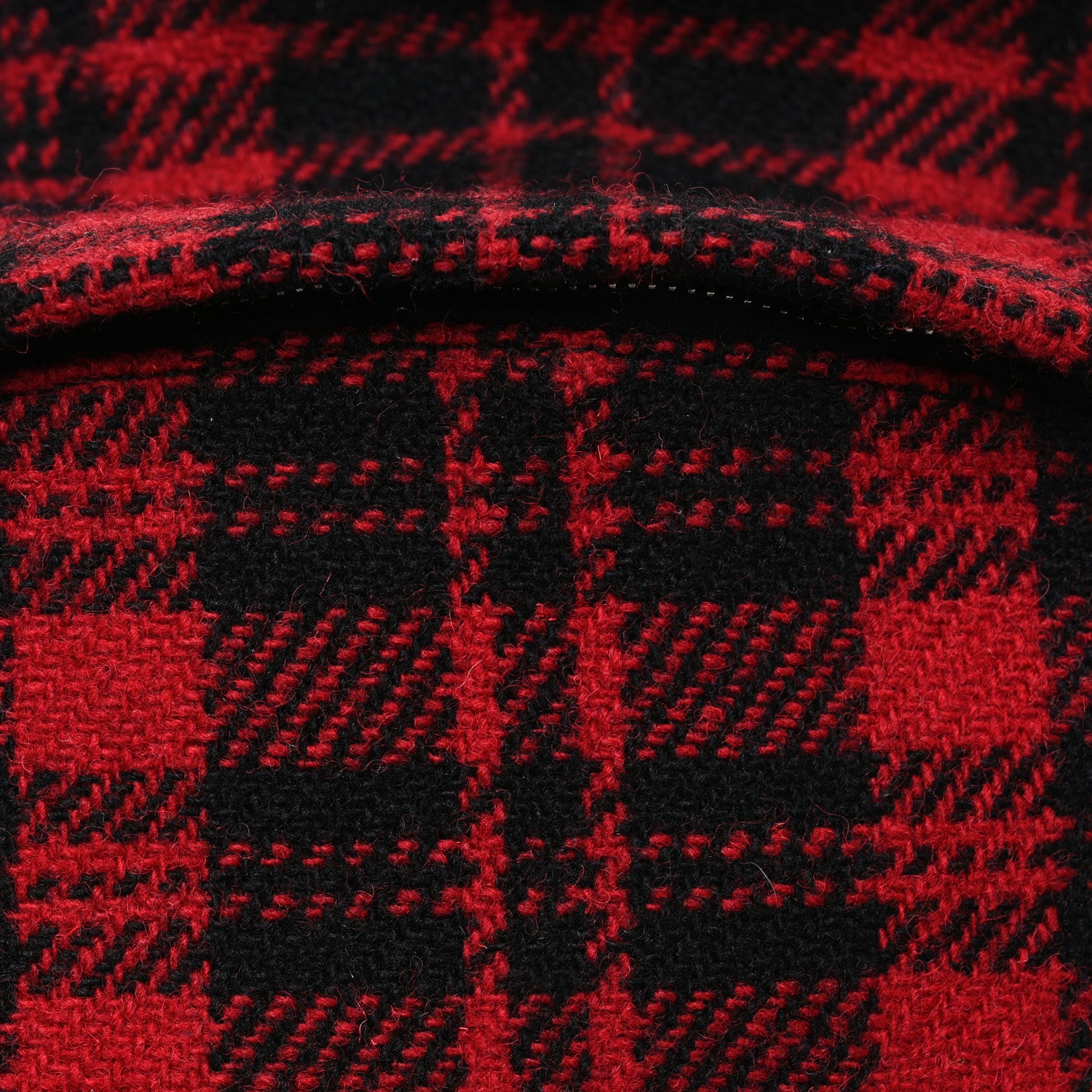 Saint Laurent Wool Tartan City Backpack Red Black 8 of 10