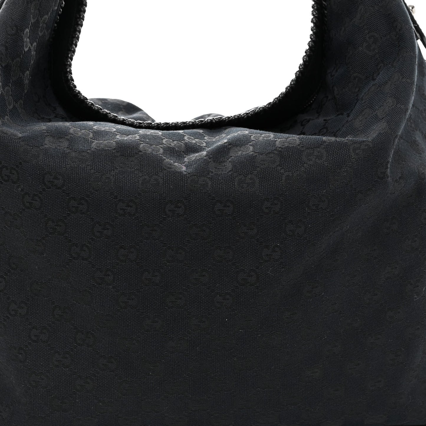 Monogram Large Horsebit Chain Hobo Black