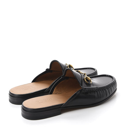 Gucci Goatskin Mens Horsebit Slippers 8.5 Black 4 of 10
