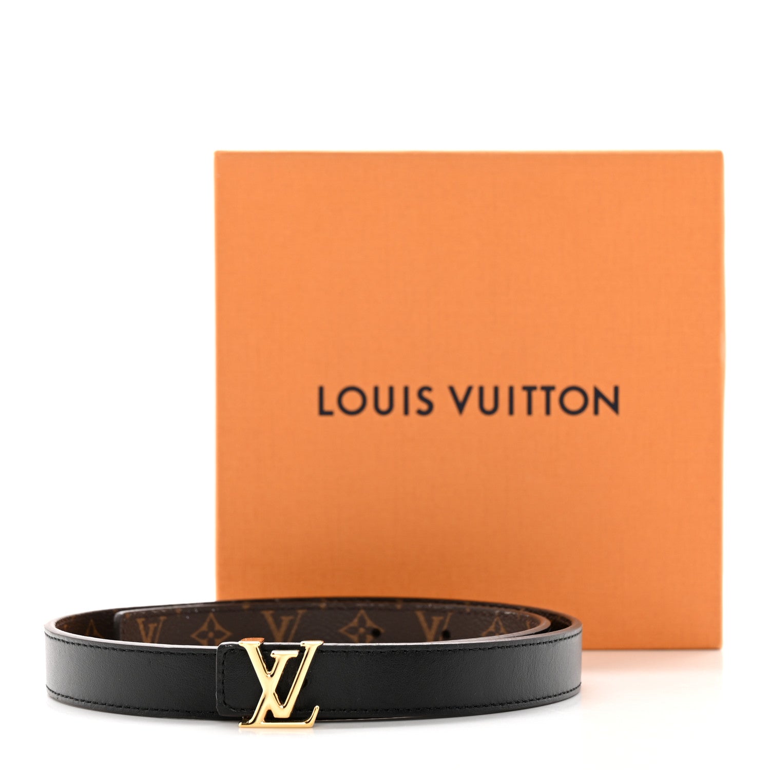 Louis Vuitton Calfskin Monogram 20mm LV Iconic Reversible Belt 65 26 Black 8 of 8