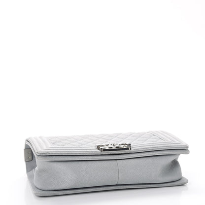 Chanel Iridescent Caviar Quilted Medium Boy Flap Light Grey 4 of 16