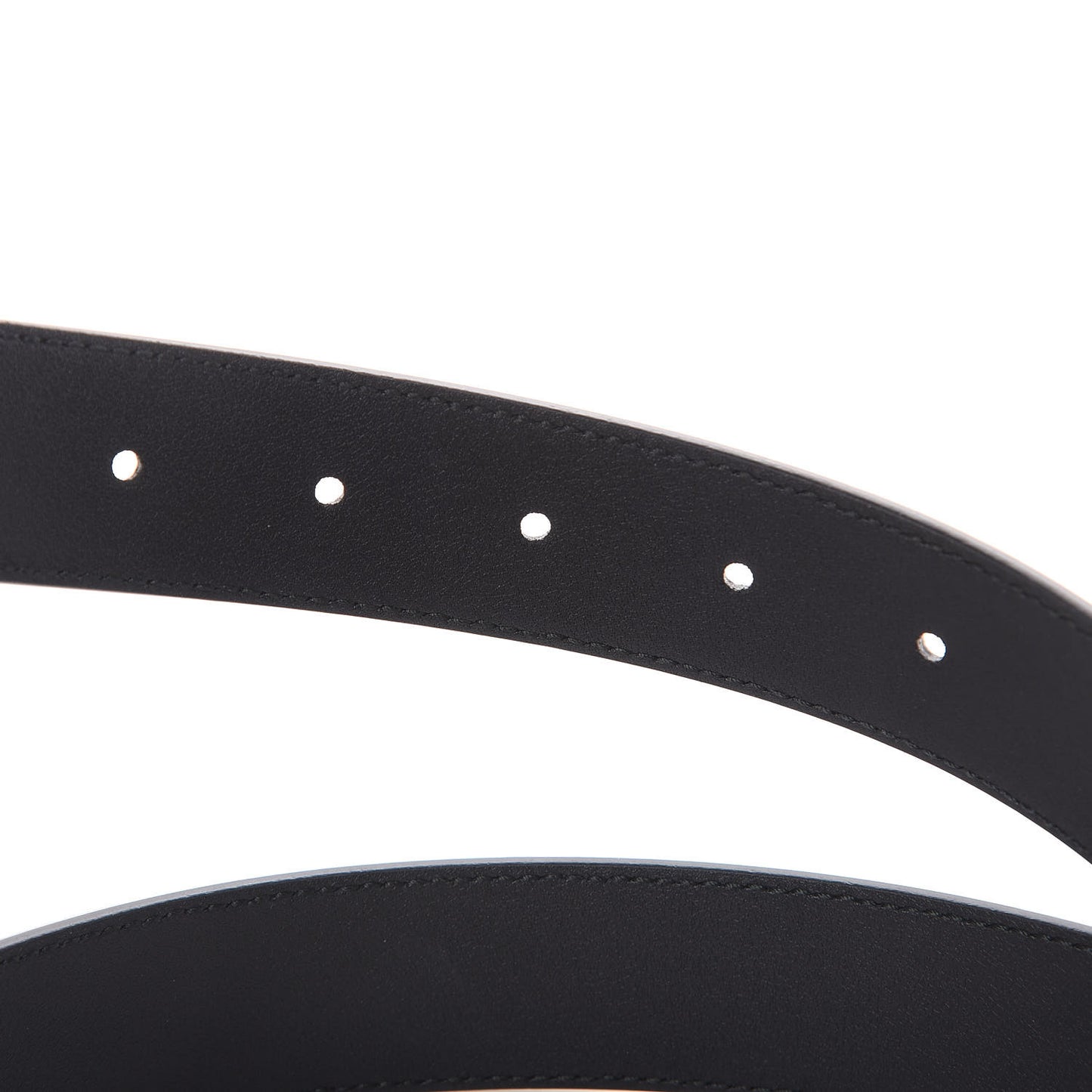 Moon Calfskin Double G 30mm Belt 105 42 Black