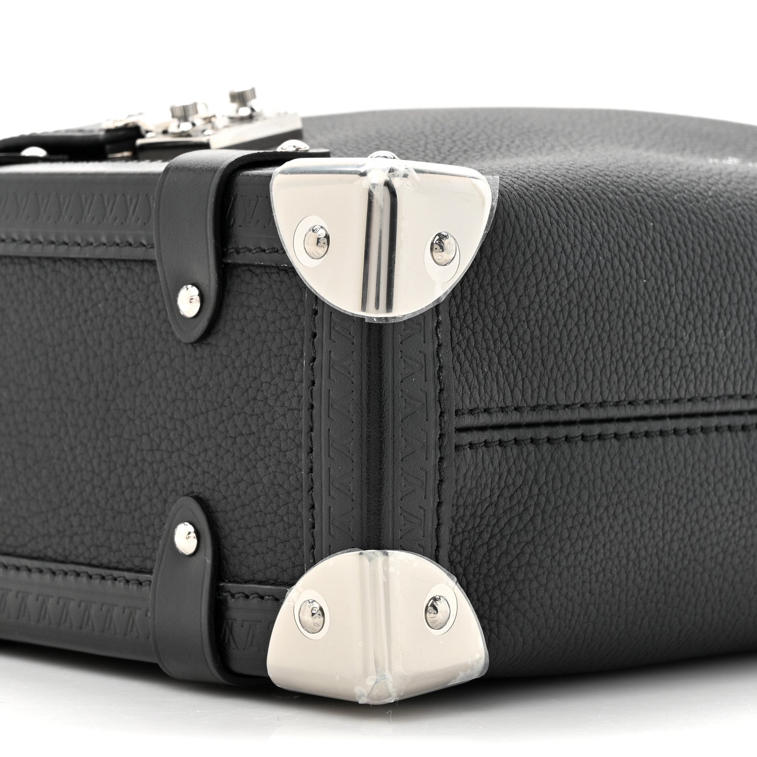 Louis Vuitton Calfskin Side Trunk MM Black 9 of 10