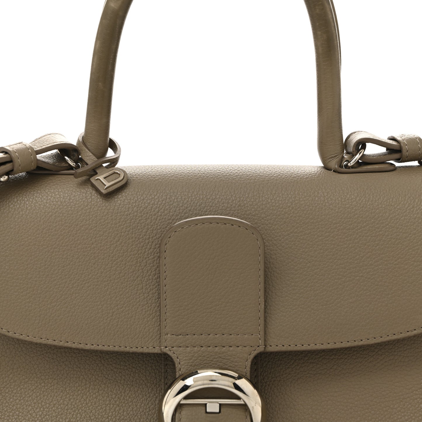 Grained Calfskin MM Brillant Satchel Taupe