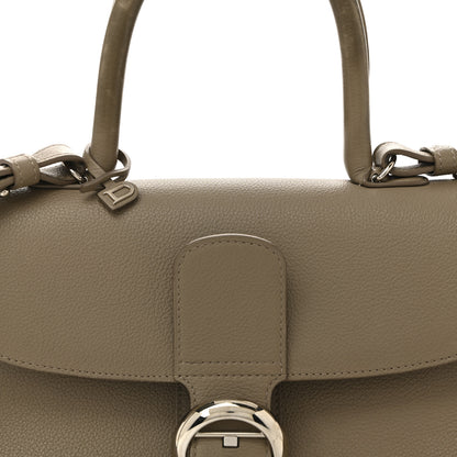 Delvaux Grained Calfskin MM Brillant Satchel Taupe 8 of 18