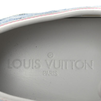 Louis Vuitton Monogram Denim Punchy Low Top Sneakers 37 Blue White 10 of 11