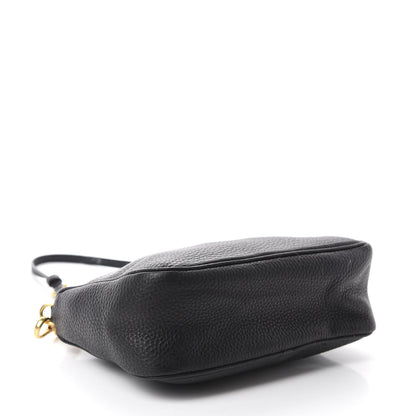 Prada Vitello Daino Pochette Bag Black 4 of 10