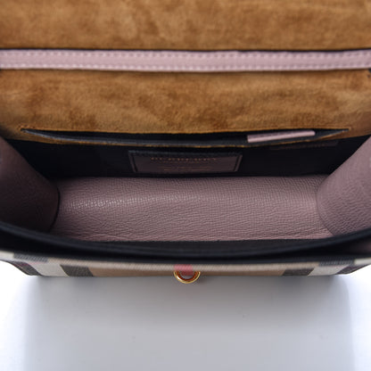 Burberry Derby Calfskin House Check Small Macken Crossbody Bag Pale Orchid 5 of 10