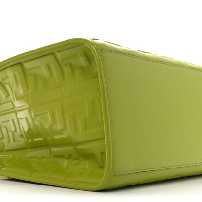 Fendi Vitello Plexiglass FF Embossed Medium Fendi Sunshine Shopper Tote Wasabi 8 of 9