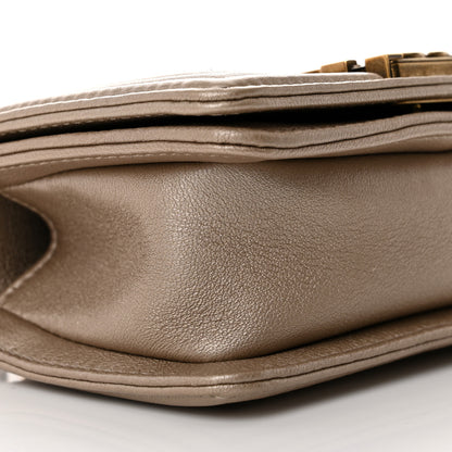 Chanel Metallic Lambskin Mini Scaled Boy Flap Gold 9 of 11