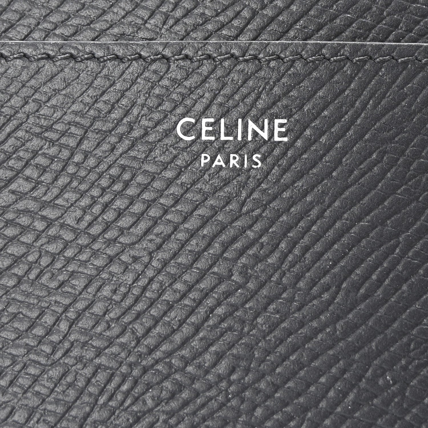 Celine Grained Calfskin Card Holder Black 6 of 8