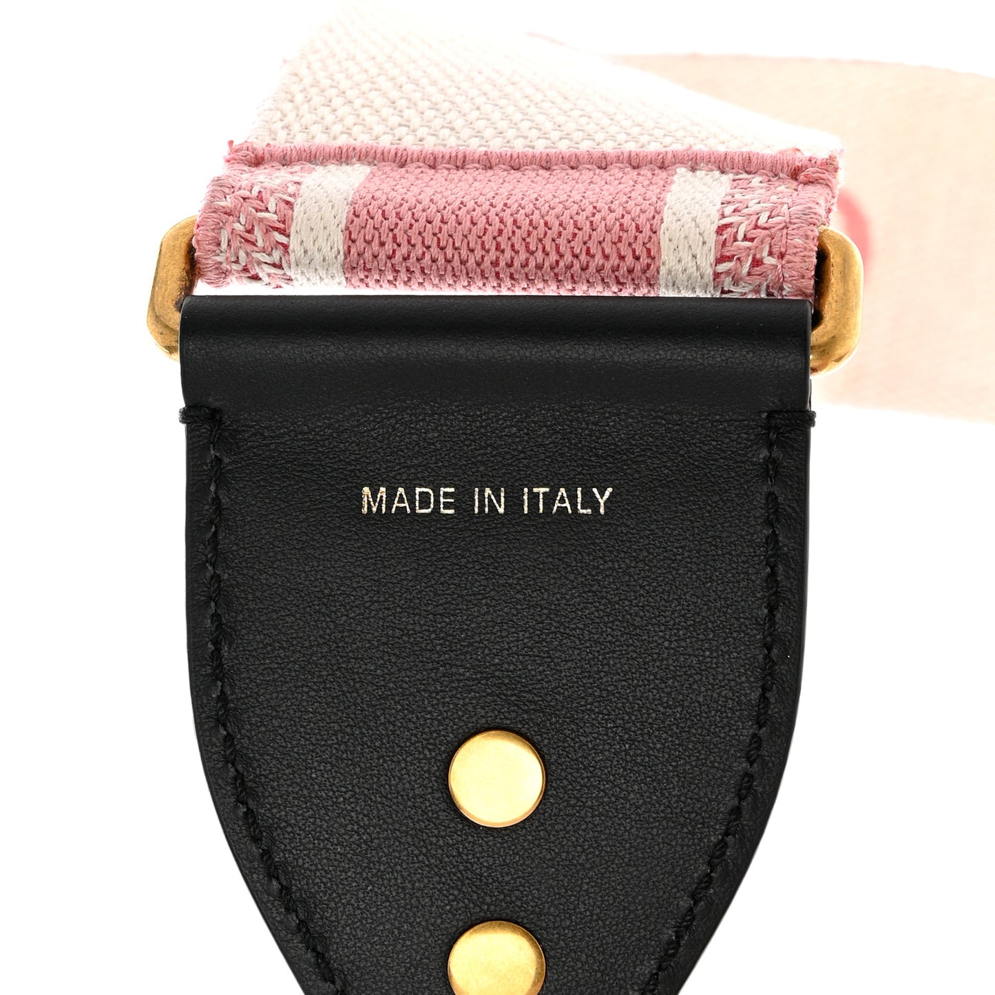 Canvas Embroidered Shoulder Strap Pink
