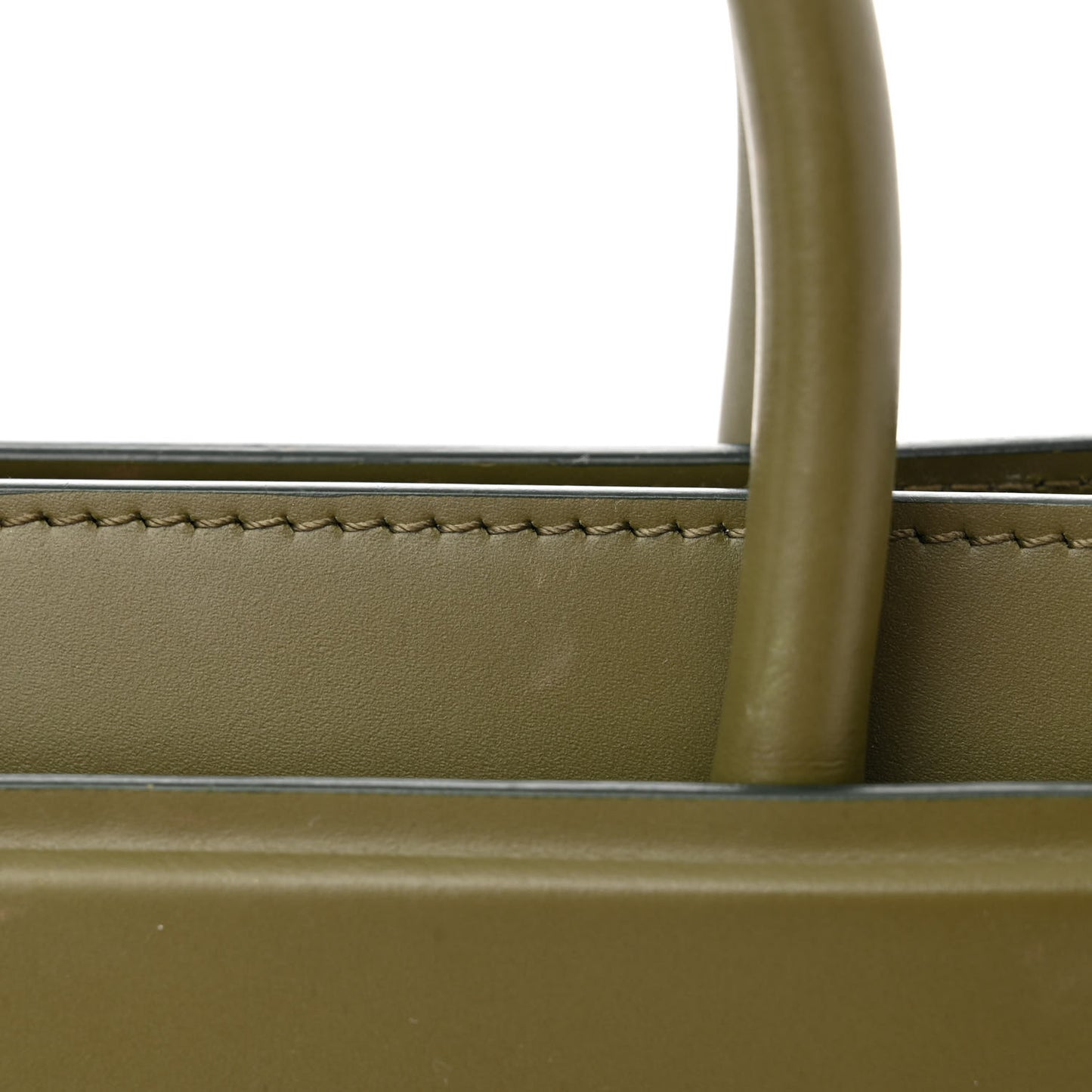 Smooth Calfskin Small Horizon Satchel Khaki